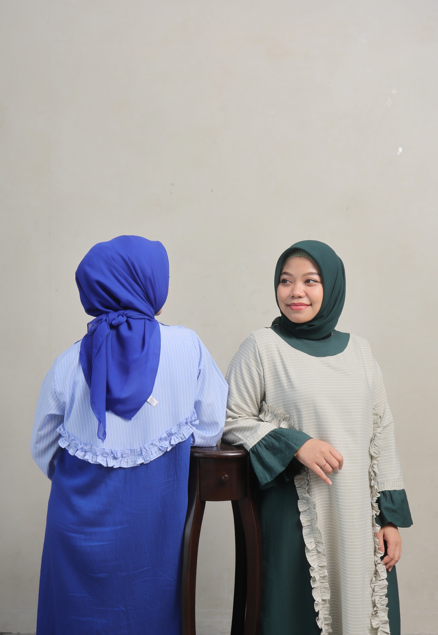 Ayla Ruffle Abaya Emerald Green
